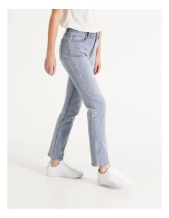 Flash Sale 😍 Grab Denim Harper High Rise Straight Full Length Jean Light Blue 😉 -High Waist Denim Cry Sale unnamed file 106