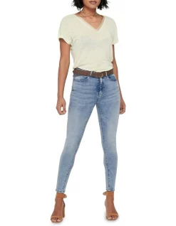 Top 10 🌟 ONLY Paola Life Skinny 👖 Jeans Bleach Indigo Denim 🥰