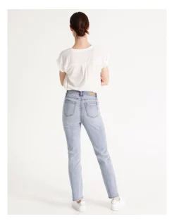 Flash Sale 😍 Grab Denim Harper High Rise Straight Full Length Jean Light Blue 😉 -High Waist Denim Cry Sale unnamed file 110
