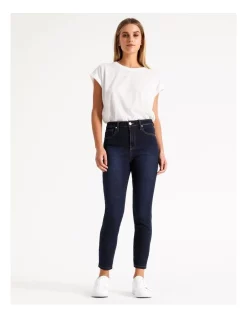 Best reviews of 💯 Grab Denim Olivia Petite High Rise Skinny Jean Dark Blue 🛒 -High Waist Denim Cry Sale unnamed file 1109