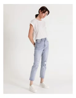 Wholesale 🎉 Grab Denim Billie Straight Jean Light Blue Ripped ✔️ -High Waist Denim Cry Sale unnamed file 116