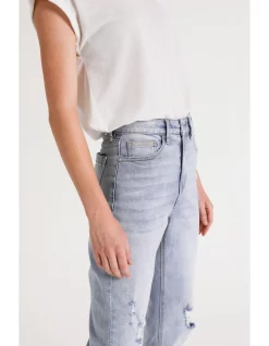 Wholesale 🎉 Grab Denim Billie Straight Jean Light Blue Ripped ✔️ -High Waist Denim Cry Sale unnamed file 118