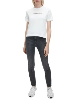 Hot Sale ✨ Calvin Klein 👖 Jeans High Rise Skinny Jean Grey 😀