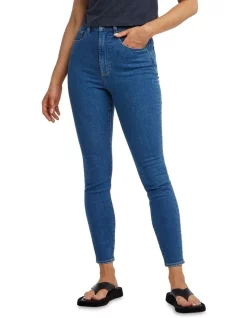 Best Sale π Lee High Licks Crop π Jeans In Blue Cosmos π