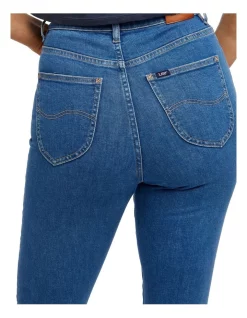 Best Sale 😀 Lee High Licks Crop 👖 Jeans In Blue Cosmos 🌟 -High Waist Denim Cry Sale unnamed file 1220