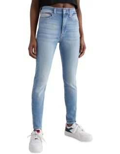 Hot Sale π Tommy π Jeans Sylvia High Rise Super Skinny In Light Blue π