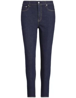 Deals 😀 Lauren Ralph Lauren High Rise Skinny Ankle Jean Blue 🌟 -High Waist Denim Cry Sale unnamed file 1275