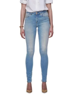 Deals 😍 ONLY Blush Life Mid Skinny 👖 Jeans Light Blue Denim 👏