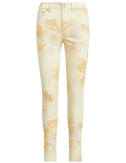 Cheap 🎁 Lauren Ralph Lauren Floral High-Rise Skinny Ankle Jean In Natural Cream 😉 -High Waist Denim Cry Sale unnamed file 1300