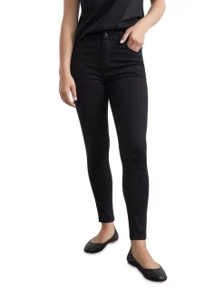 Discount 😉 French Connection Mia High Rise Skinny Jean Black 🛒