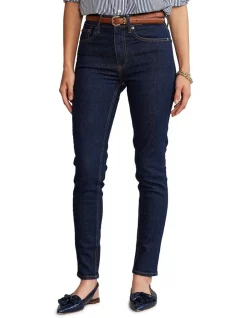 Cheap 🔥 Polo Ralph Lauren Tompkins High-Rise Skinny Jean Indigo 👏