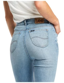 Budget 👍 Lee High Licks Crop Skinny Jean Light Blue 🌟 -High Waist Denim Cry Sale unnamed file 1377