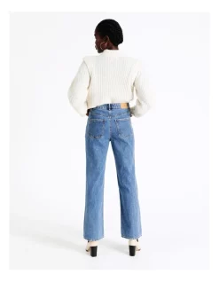 Hot Sale 🌟 Vero Moda Kitthy Loose Straight 👖 Jeans Medium Blue Denim 😀 -High Waist Denim Cry Sale unnamed file 138