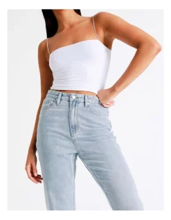 Best Sale 💯 Miss Shop Recycled Blend Mom Jean In Light Blue ⌛ -High Waist Denim Cry Sale unnamed file 1395