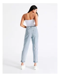 Best Sale 💯 Miss Shop Recycled Blend Mom Jean In Light Blue ⌛ -High Waist Denim Cry Sale unnamed file 1397