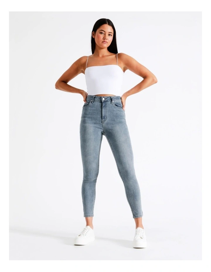 Buy π Miss Shop High Waist Skinny Jean In Light Blue π 5 Buy π Miss Shop High Waist Skinny Jean In Light Blue π - Image 3