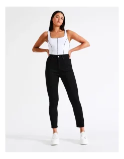 Top 10 👍 Miss Shop High Waist Skinny Jean In Jet Black 😀 -High Waist Denim Cry Sale unnamed file 1416