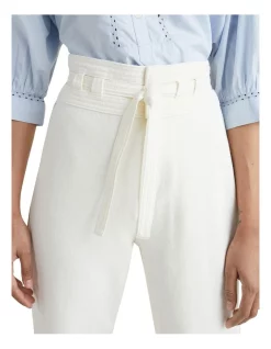 Best deal 👍 Tommy Hilfiger Relaxed Straight High Waisted Jean With Belt In White 😀 -High Waist Denim Cry Sale unnamed file 1423