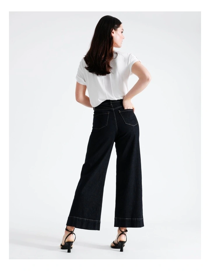 Wholesale ✔️ Basque Recycled Cotton Blend Wide Leg Jean In Indigo ❤️ 9 Wholesale ✔️ Basque Recycled Cotton Blend Wide Leg Jean In Indigo ❤️ - Image 7