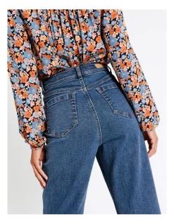 Promo 😀 Grab Denim Full Wide Leg Jean In Monaco Blue 🧨 -High Waist Denim Cry Sale unnamed file 1446
