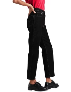 Buy 🥰 Levi's Ribcage Sprout Straight Leg Ankle Jean Black 👍 -High Waist Denim Cry Sale unnamed file 1459