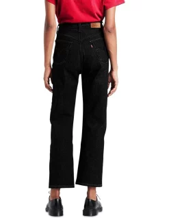 Buy 🥰 Levi's Ribcage Sprout Straight Leg Ankle Jean Black 👍 -High Waist Denim Cry Sale unnamed file 1460