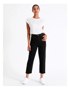 Outlet 🎉 Grab Denim Mom High Rise Jean In Washed Black 🤩 -High Waist Denim Cry Sale unnamed file 1502