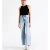 Best Pirce ❤️ ONLY Madison Life High Waisted Wide Crop 👖 Jeans In Light Blue Denim 🛒 -High Waist Denim Cry Sale unnamed file 1524