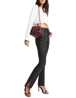 New 🎁 Belle & Bloom Take Me Out Pleather Pant 🛒 -High Waist Denim Cry Sale unnamed file 1539