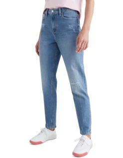 Promo 😍 Tommy Hilfiger Gramercy Tapered High Waist 👖 Jeans In Blue 🤩 -High Waist Denim Cry Sale unnamed file 1556