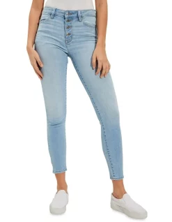Coupon π― American Eagle Hi-Rise Cropped Jegging In Blue β¨