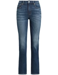 Buy 🎉 Lauren Ralph Lauren High-Rise Straight Ankle Jean In Blue 🧨 -High Waist Denim Cry Sale unnamed file 1576