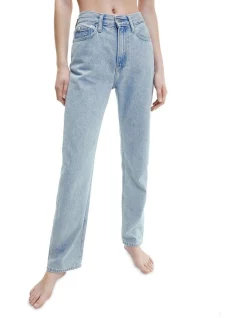 Hot Sale 🎉 Calvin Klein 👖 Jeans High Rise Straight In Light Blue 😍 -High Waist Denim Cry Sale unnamed file 1584