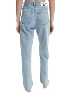Hot Sale 🎉 Calvin Klein 👖 Jeans High Rise Straight In Light Blue 😍 -High Waist Denim Cry Sale unnamed file 1585