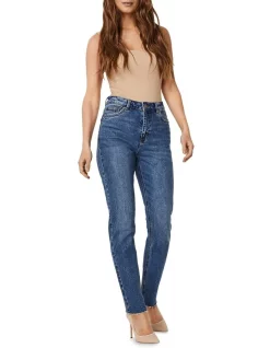 Coupon 🔥 Vero Moda Brenda High Waist Straight Leg Jean Medium Blue ❤️ -High Waist Denim Cry Sale unnamed file 1590