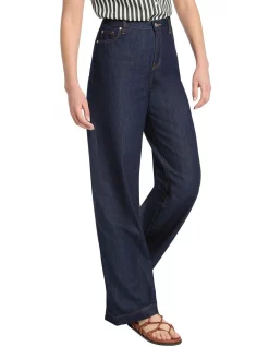Best deal 🧨 David Lawrence Malta Relaxed Wide Leg Jean In Dark Indigo 💯