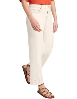 High Waist Denim Cry Sale 32 Best deal β¨ David Lawrence Iman Wide Leg Jean In Ecru π