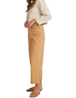 Flash Sale 😍 Billabong Everly Pants Brown 👍 -High Waist Denim Cry Sale unnamed file 1626