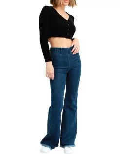 Budget 😍 Belle & Bloom Flare Up Pull On 👖 Jeans Indigo ✨