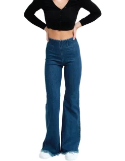 Budget 😍 Belle & Bloom Flare Up Pull On 👖 Jeans Indigo ✨ -High Waist Denim Cry Sale unnamed file 1645