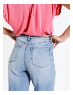 Budget 🎉 Grab Denim Recycled Blend Billie Straight Jean Petite In Blue 🔥 -High Waist Denim Cry Sale unnamed file 1678