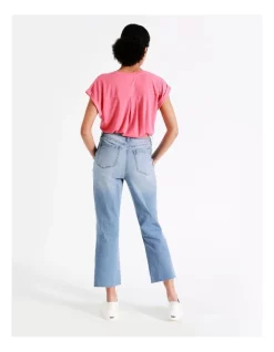 Budget 🎉 Grab Denim Recycled Blend Billie Straight Jean Petite In Blue 🔥 -High Waist Denim Cry Sale unnamed file 1681