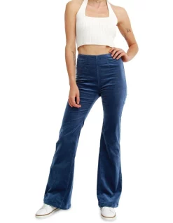 Outlet ❤️ Belle & Bloom Studio Corduroy Flared Pants Blue 🤩 -High Waist Denim Cry Sale unnamed file 1706