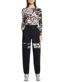 Top 10 β€οΈ Sass & Bide Soul Tonic Relaxed Fit Jean Black π€©