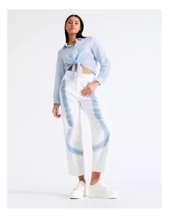 High Waist Denim Cry Sale 28 Best deal β Miss Shop Recycled Blend Tie Dye Straight Jean In Assorted β