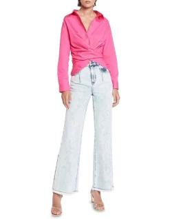 Coupon 😍 Sass & Bide The Lucky Chance Wide Leg Jean Indigo Acid Wash 😍