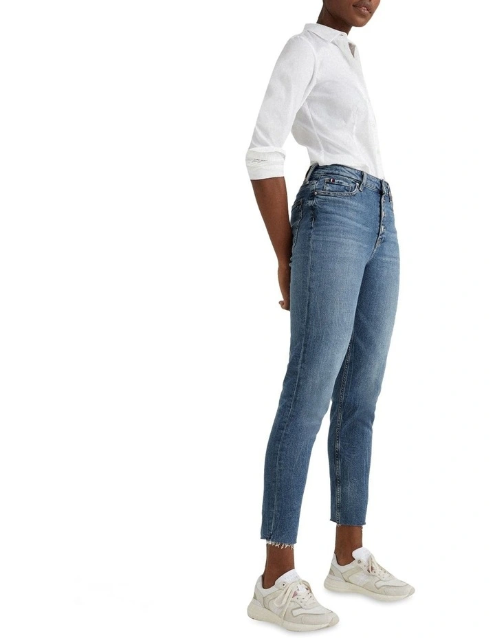 Best Sale π Tommy Hilfiger Gramercy Tapered High Waisted π Jeans In Gino Blue π 6 Best Sale π Tommy Hilfiger Gramercy Tapered High Waisted π Jeans In Gino Blue π - Image 4