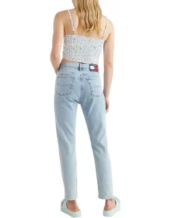 Coupon ✨ Tommy 👖 Jeans Izzie High Rise Slim Ankle 👖 Jeans In Light Blue 🎁 -High Waist Denim Cry Sale unnamed file 1779