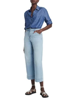 Flash Sale 😍 David Lawrence Etta Wide Leg Crop Jean Blue 🤩 -High Waist Denim Cry Sale unnamed file 1783