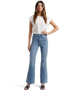 Budget ✔️ Forever New Farrah High Rise Flare Jean Light Blue 😀 -High Waist Denim Cry Sale unnamed file 1789